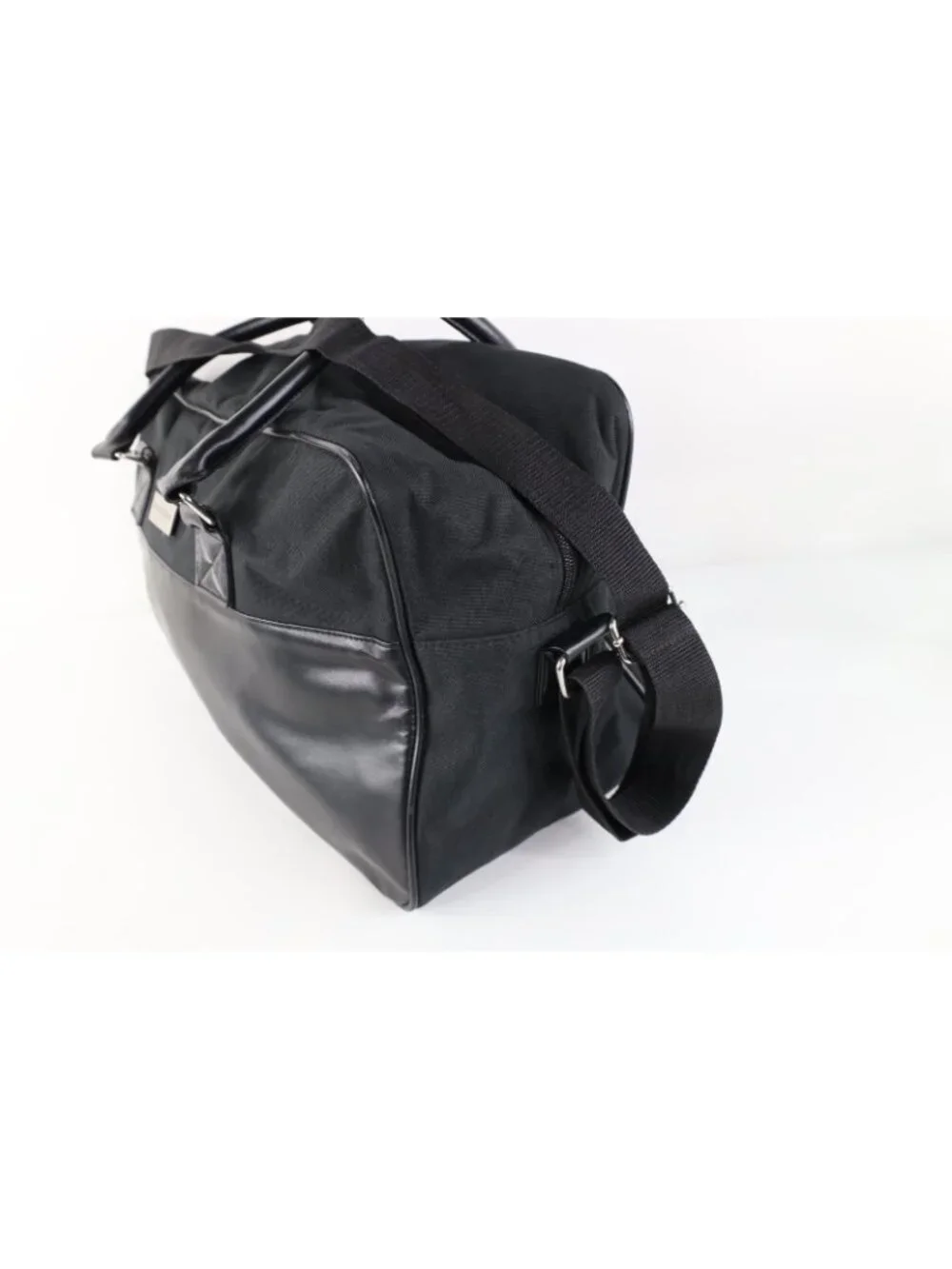 Ermenegildo Zegna Parfums Spell Out Handled Weekender Duffel Bag Carry On Black